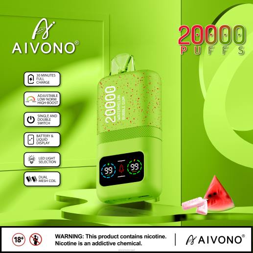 מסטיק אבטיח Aivono AIM magic 20000 6D2282 | Aivono יִשְׂרָאֵל